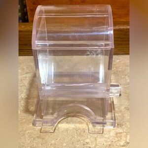 Vintage Oval Top Restaurant Style Clear Plastic Toothpick Dispenser